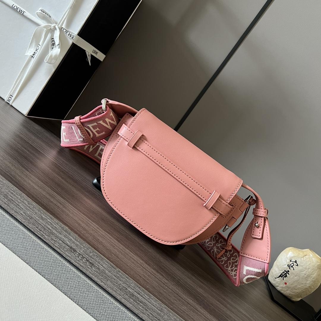 Loewe Mini Gate Dual Bag In Soft Calfskin And Jacquard - 