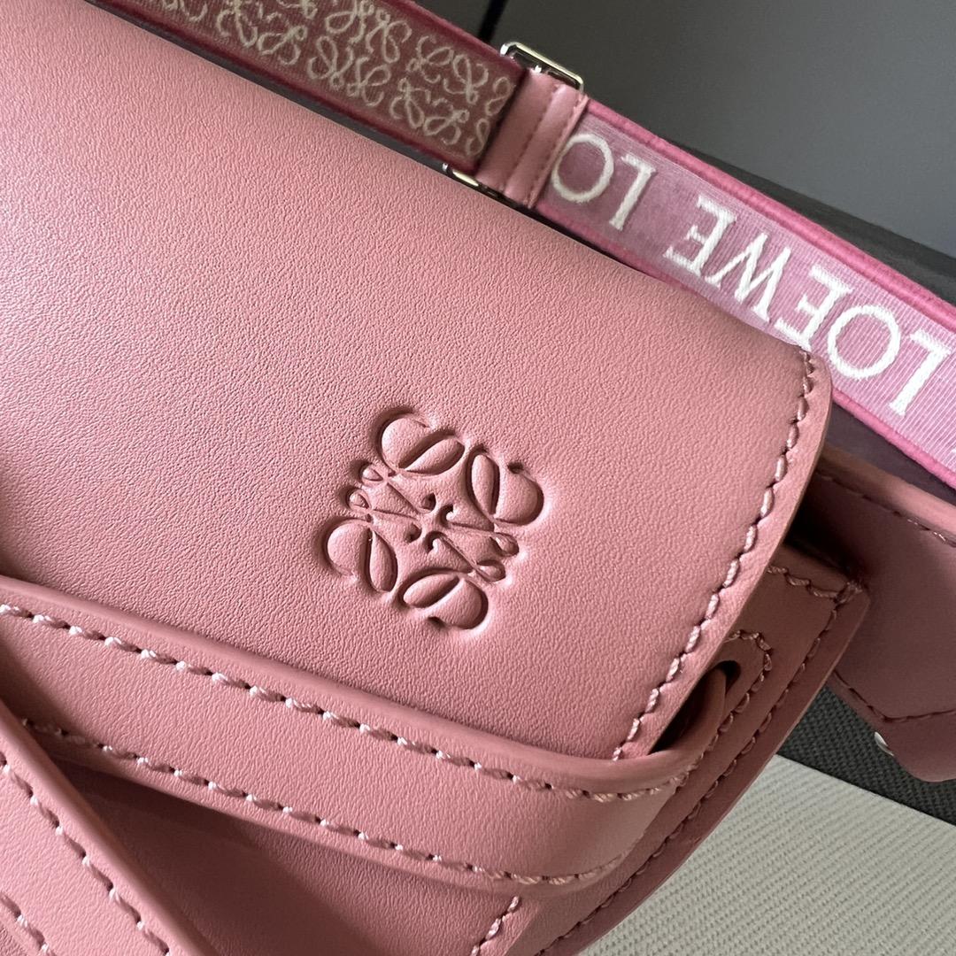 Loewe Mini Gate Dual Bag In Soft Calfskin And Jacquard - 