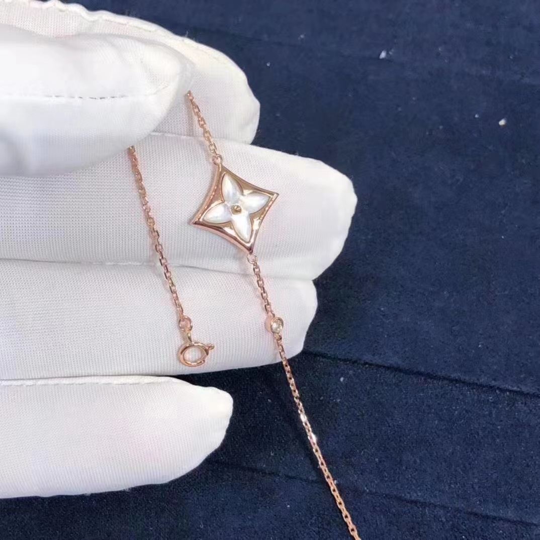 Louis Vuitton Color Blossom Star Bracelet, Pink Gold And White Mother-of-pearl   Q95466 - PerfectKickZ