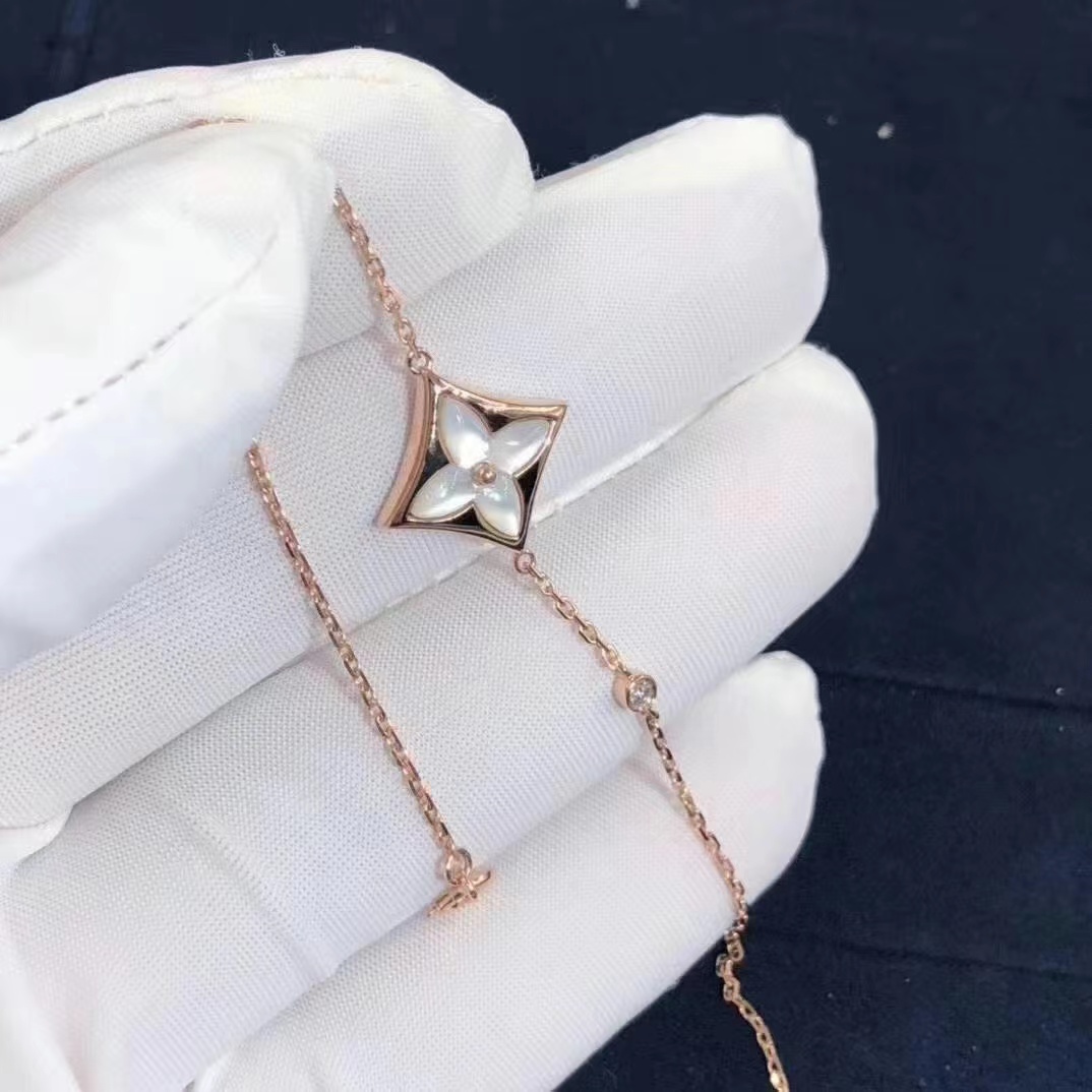 Louis Vuitton Color Blossom Star Bracelet, Pink Gold And White Mother-of-pearl   Q95466 - PerfectKickZ