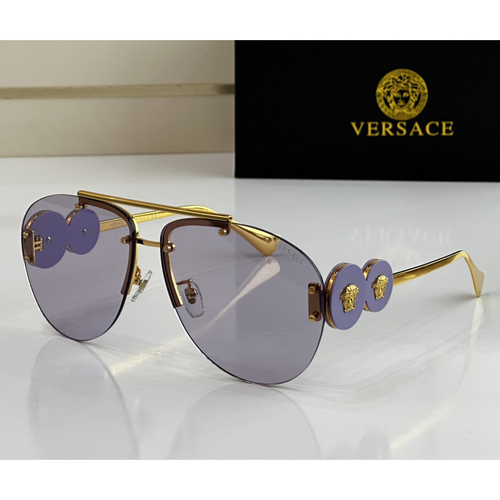 Versace Double Medusa Aviator Sunglasses    VE2250 - PerfectKickZ