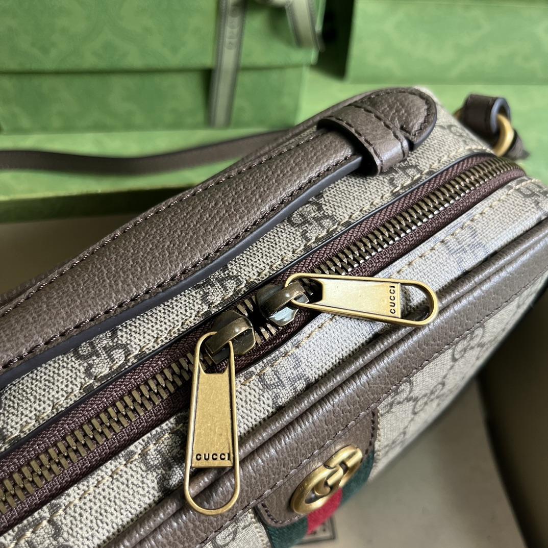 Gucci Ophidia Small Shoulder Bag With Web (24x 16x 7cm) - PerfectKickZ