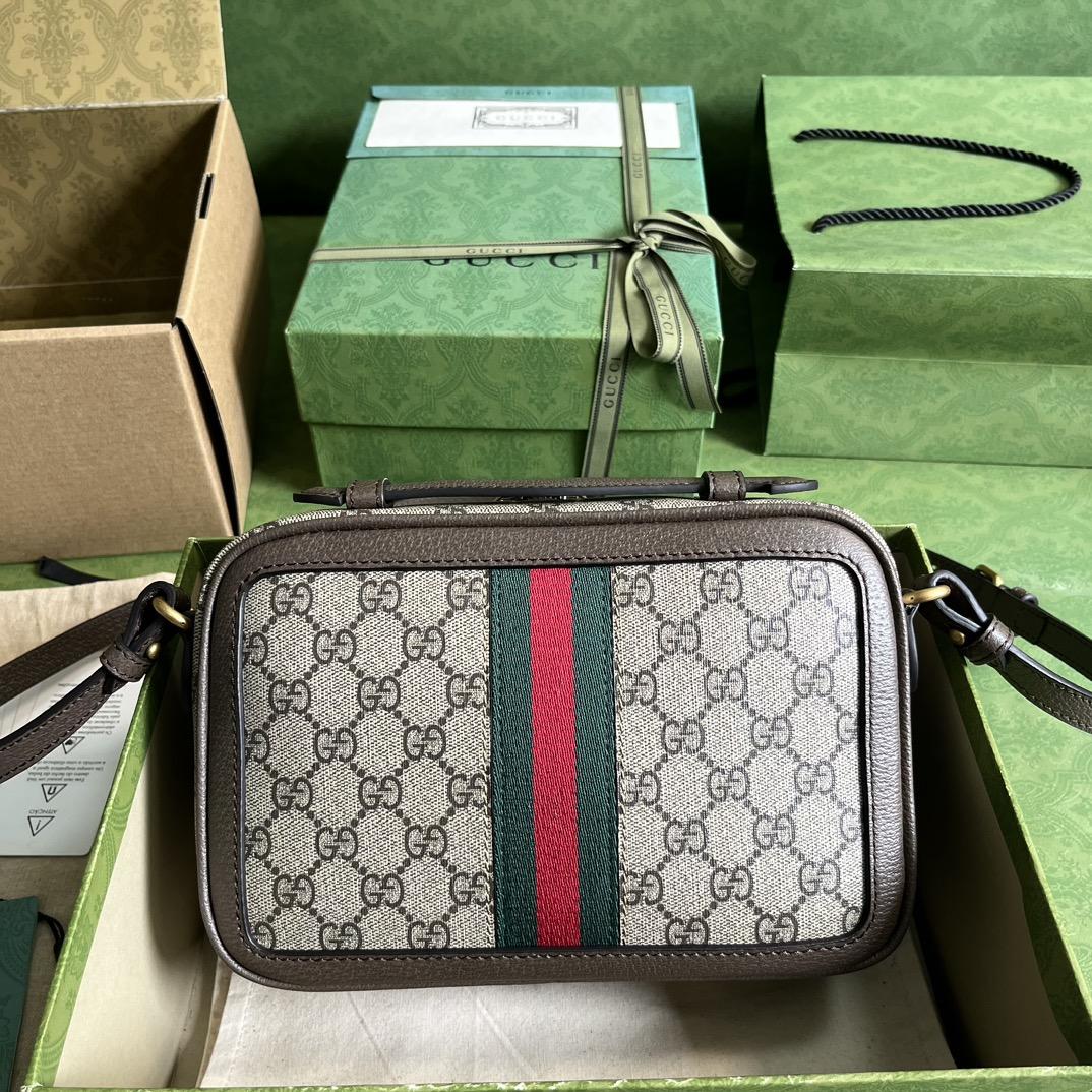 Gucci Ophidia Small Shoulder Bag With Web (24x 16x 7cm) - PerfectKickZ
