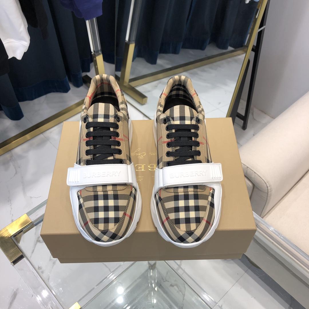 Burberry Check, Suede and Leather Sneakers - PerfectKickZ