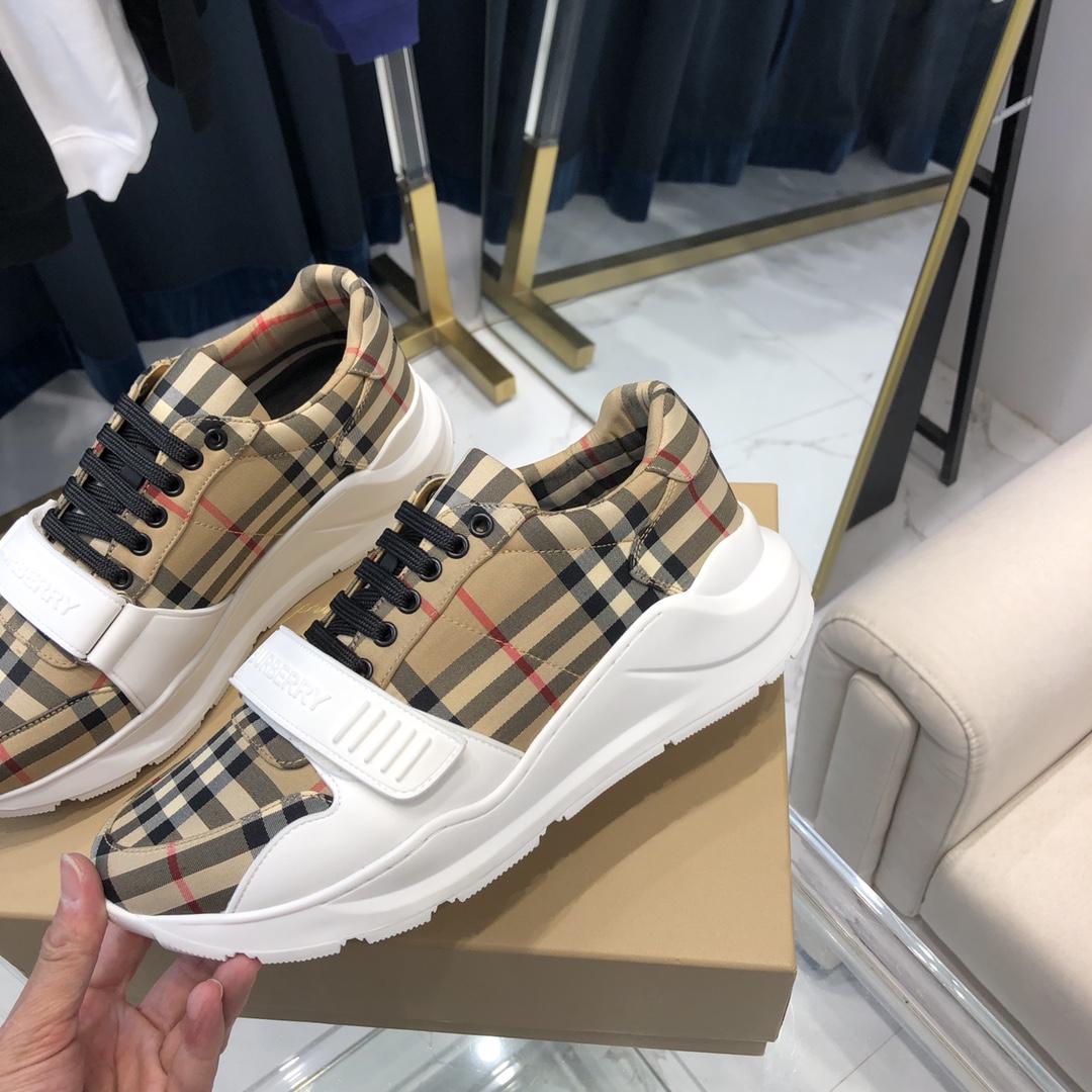 Burberry Check, Suede and Leather Sneakers - PerfectKickZ