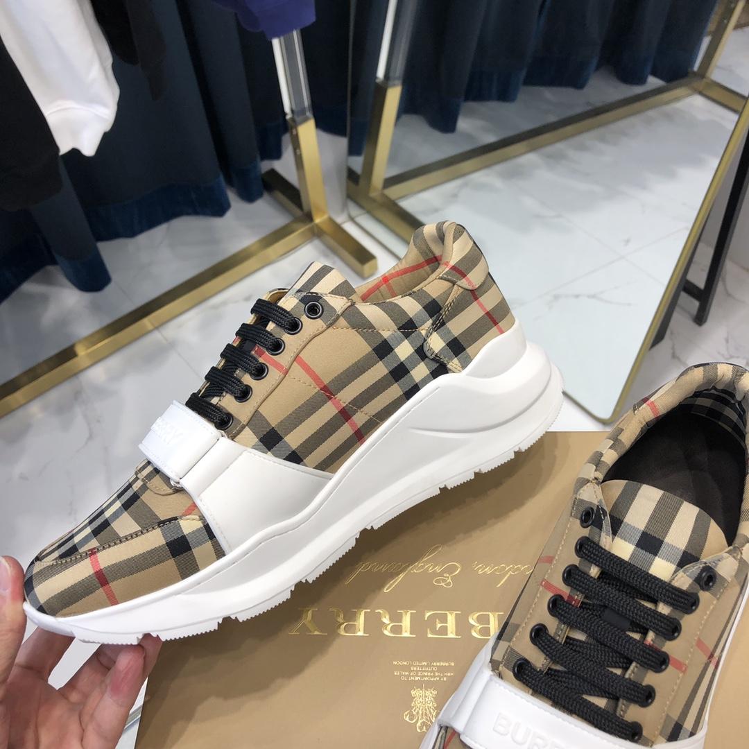 Burberry Check, Suede and Leather Sneakers - PerfectKickZ