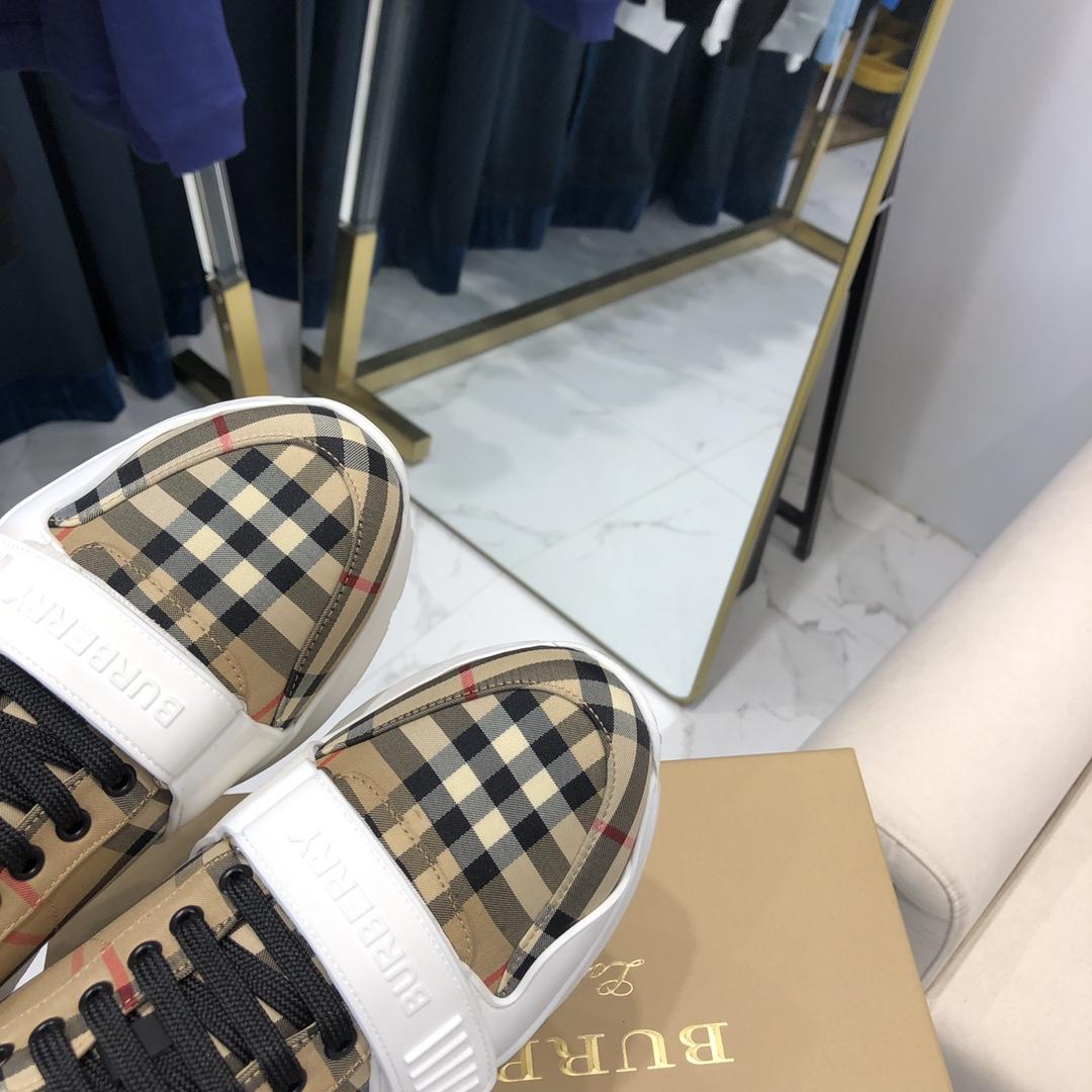 Burberry Check, Suede and Leather Sneakers - PerfectKickZ