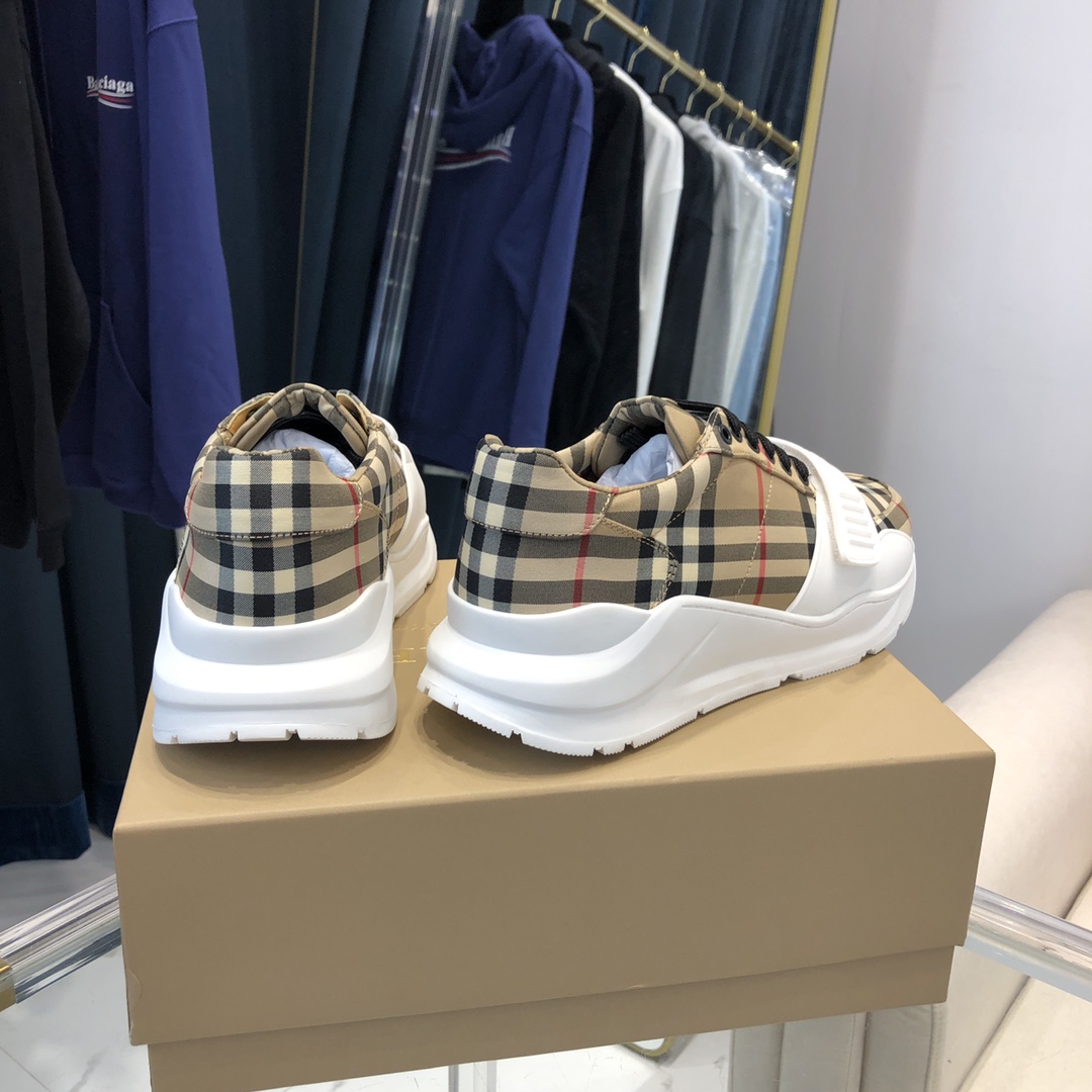Burberry Check, Suede and Leather Sneakers - PerfectKickZ