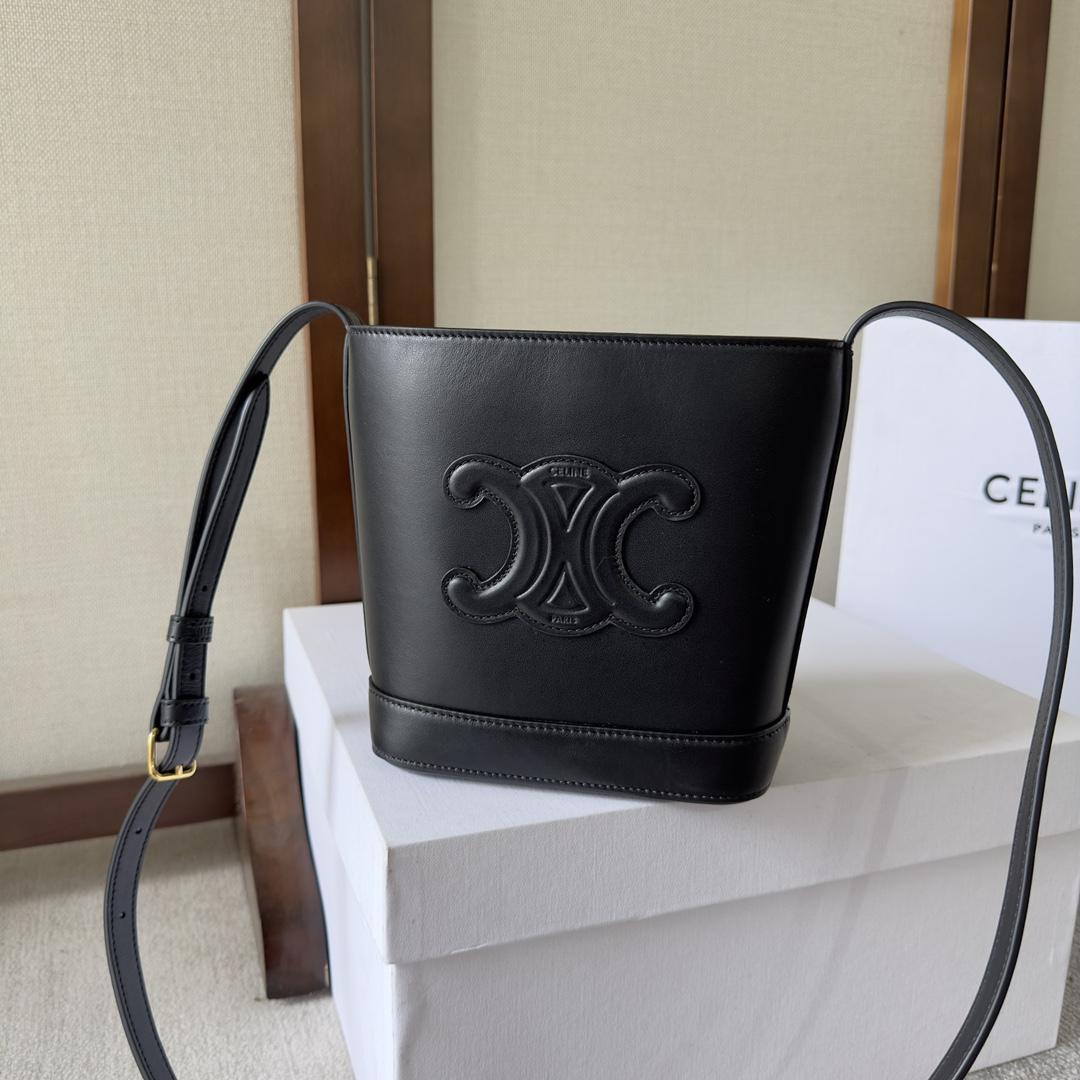 Celine Mini Bucket Cuir Triomphe In Smooth Calfskin  - PerfectKickZ