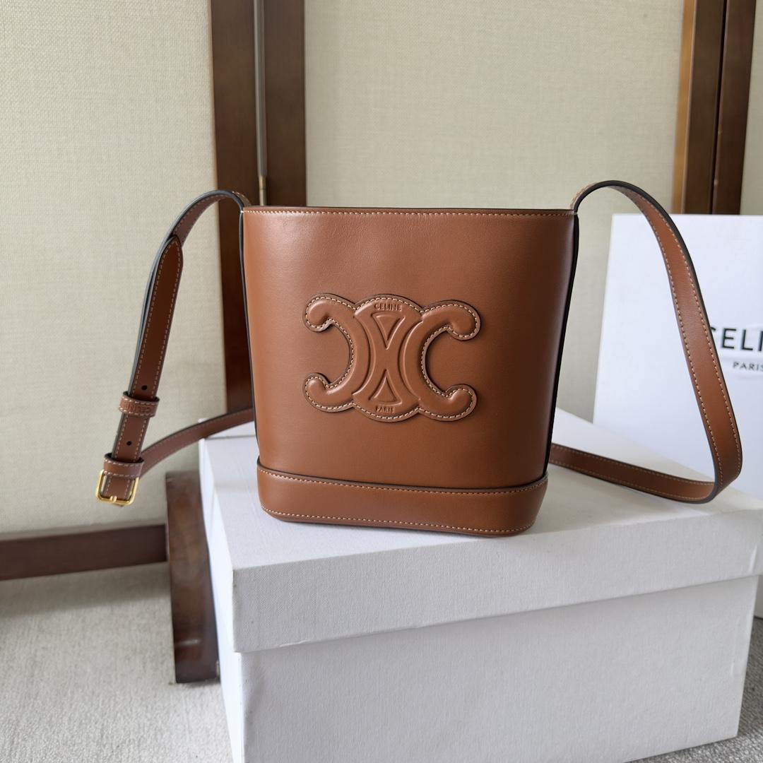 Celine Mini Bucket Cuir Triomphe In Smooth Calfskin  - PerfectKickZ