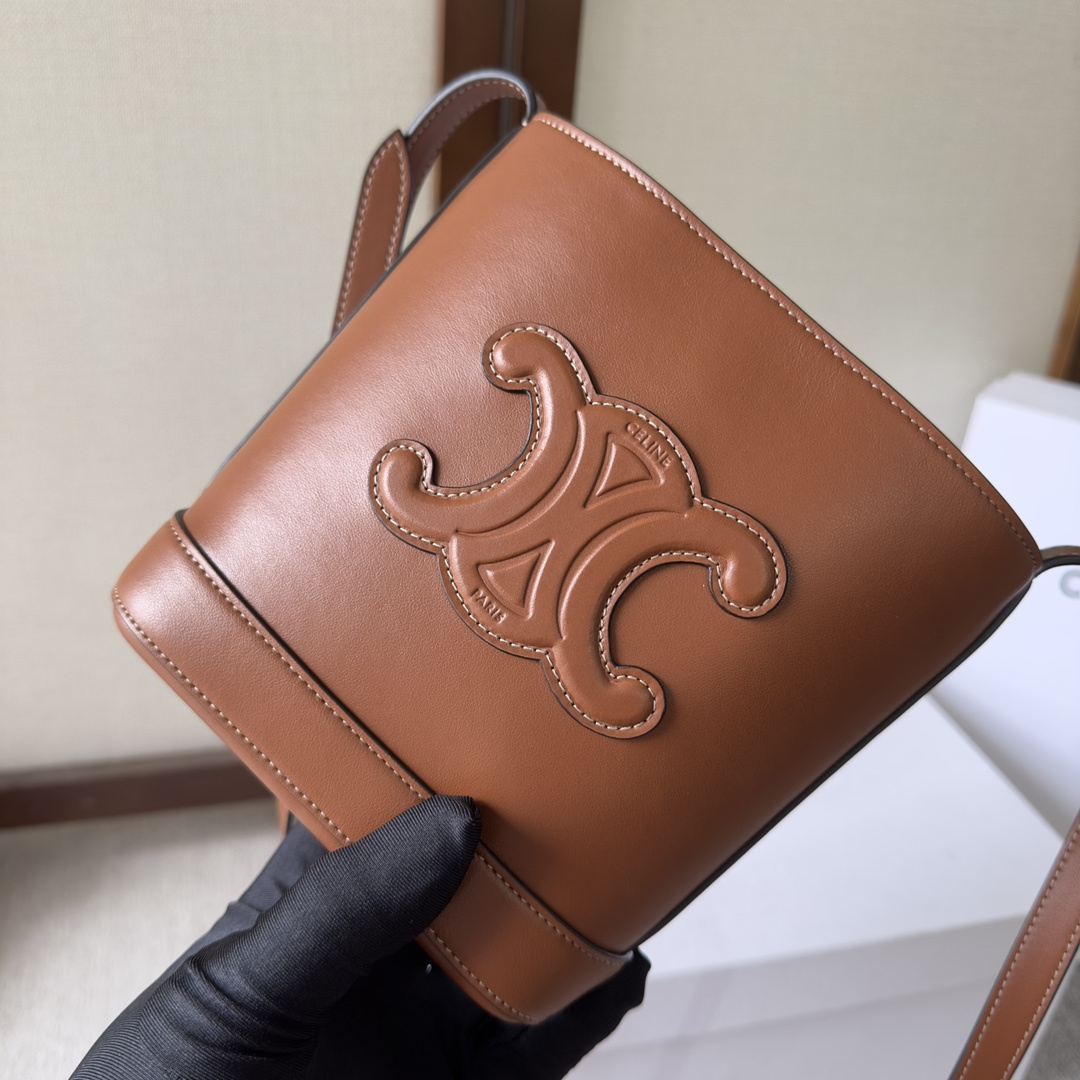 Celine Mini Bucket Cuir Triomphe In Smooth Calfskin  - PerfectKickZ