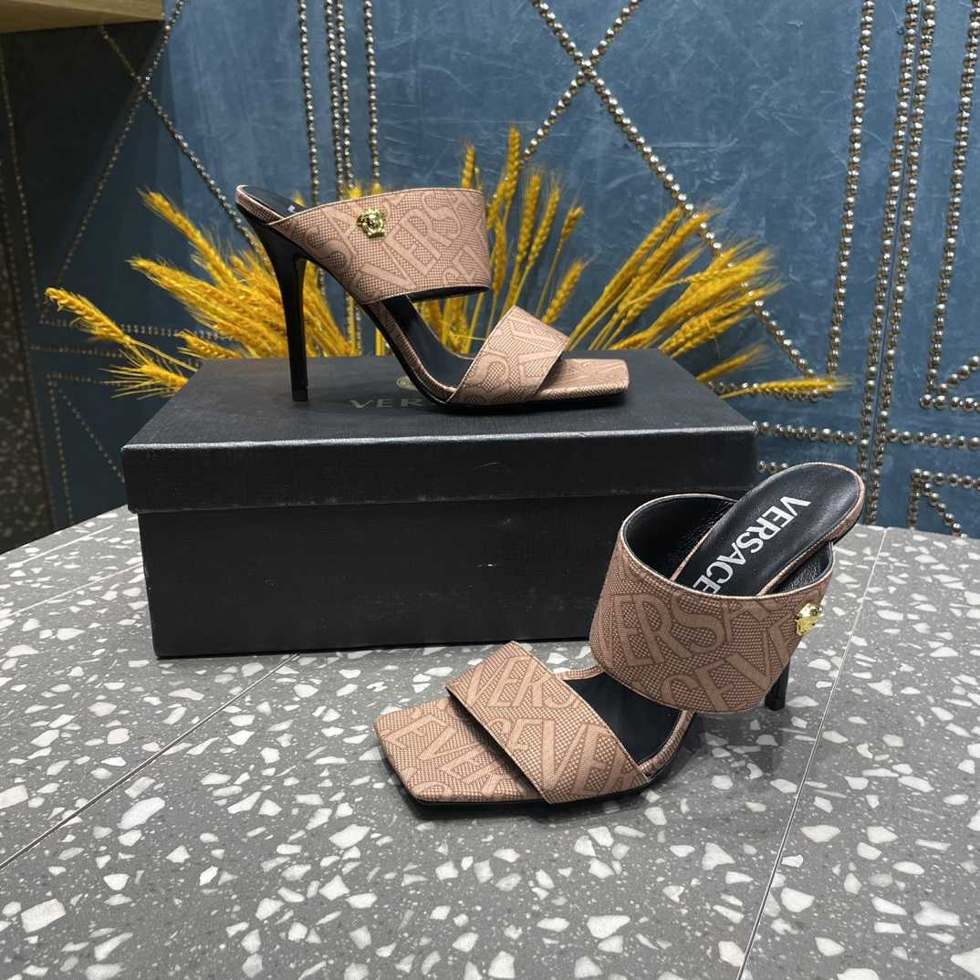 Versace Allover High Heel Mules - PerfectKickZ