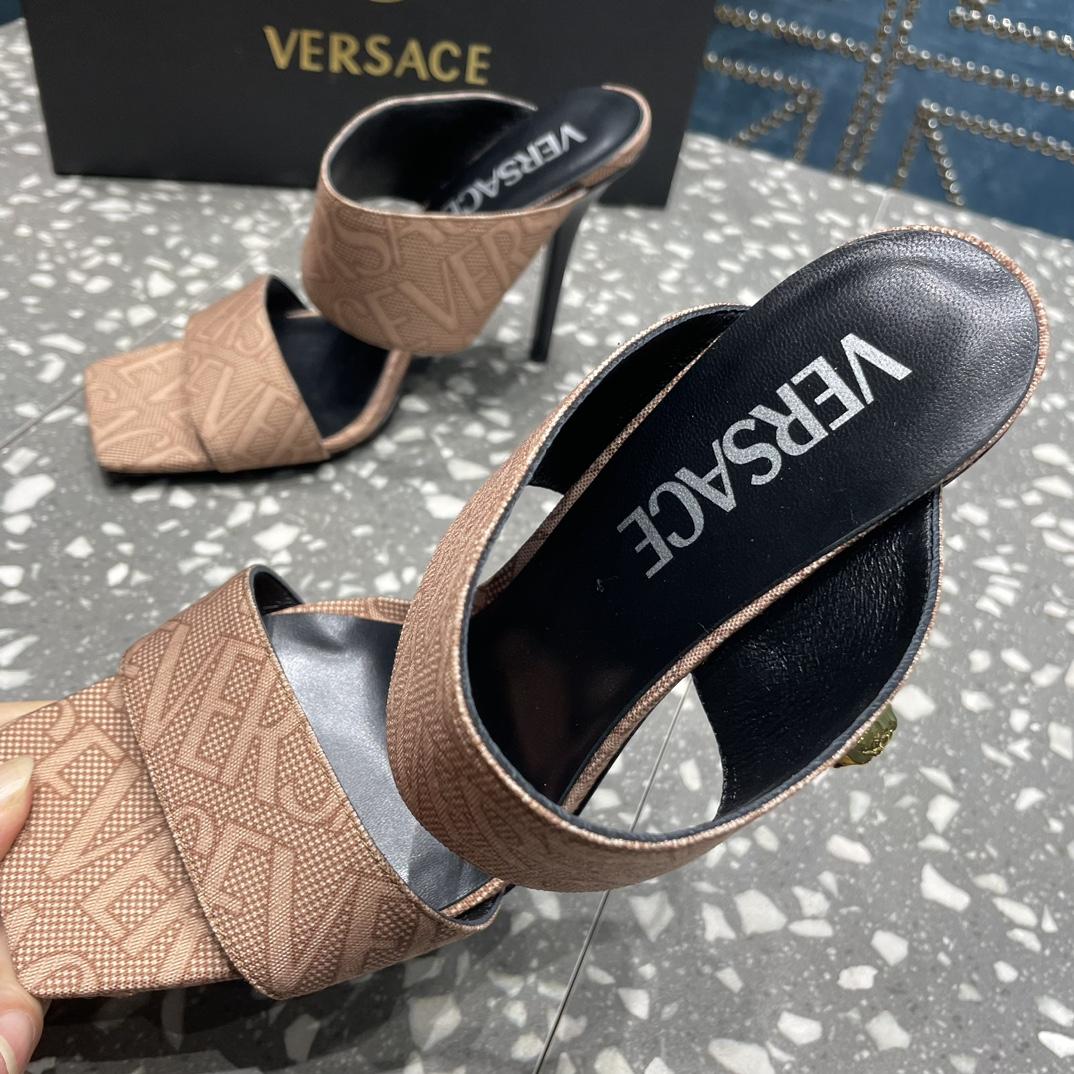 Versace Allover High Heel Mules - PerfectKickZ