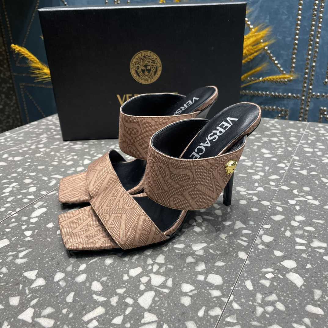 Versace Allover High Heel Mules - PerfectKickZ