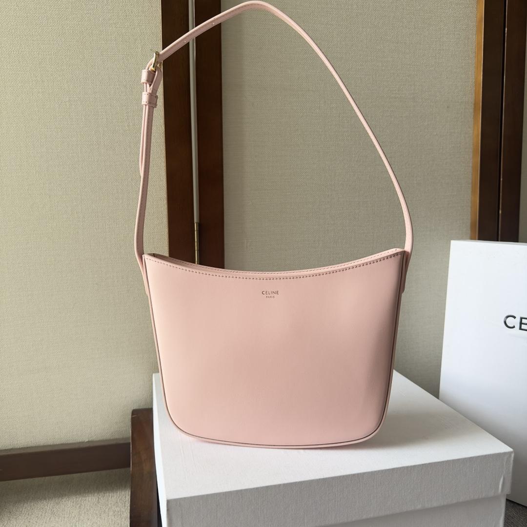 Celine Medium Celine Croque Bag In Shiny Calfskin Pink - PerfectKickZ