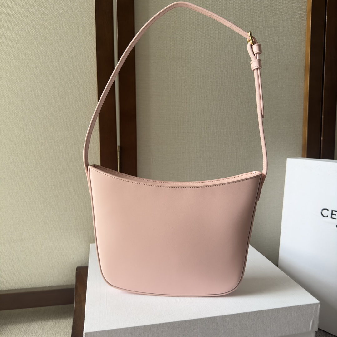 Celine Medium Celine Croque Bag In Shiny Calfskin Pink - PerfectKickZ