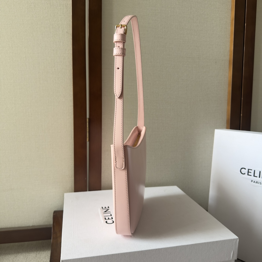 Celine Medium Celine Croque Bag In Shiny Calfskin Pink - PerfectKickZ