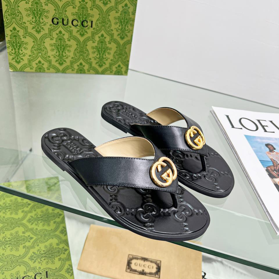 Gucci Women's Interlocking G Thong Sandal - PerfectKickZ