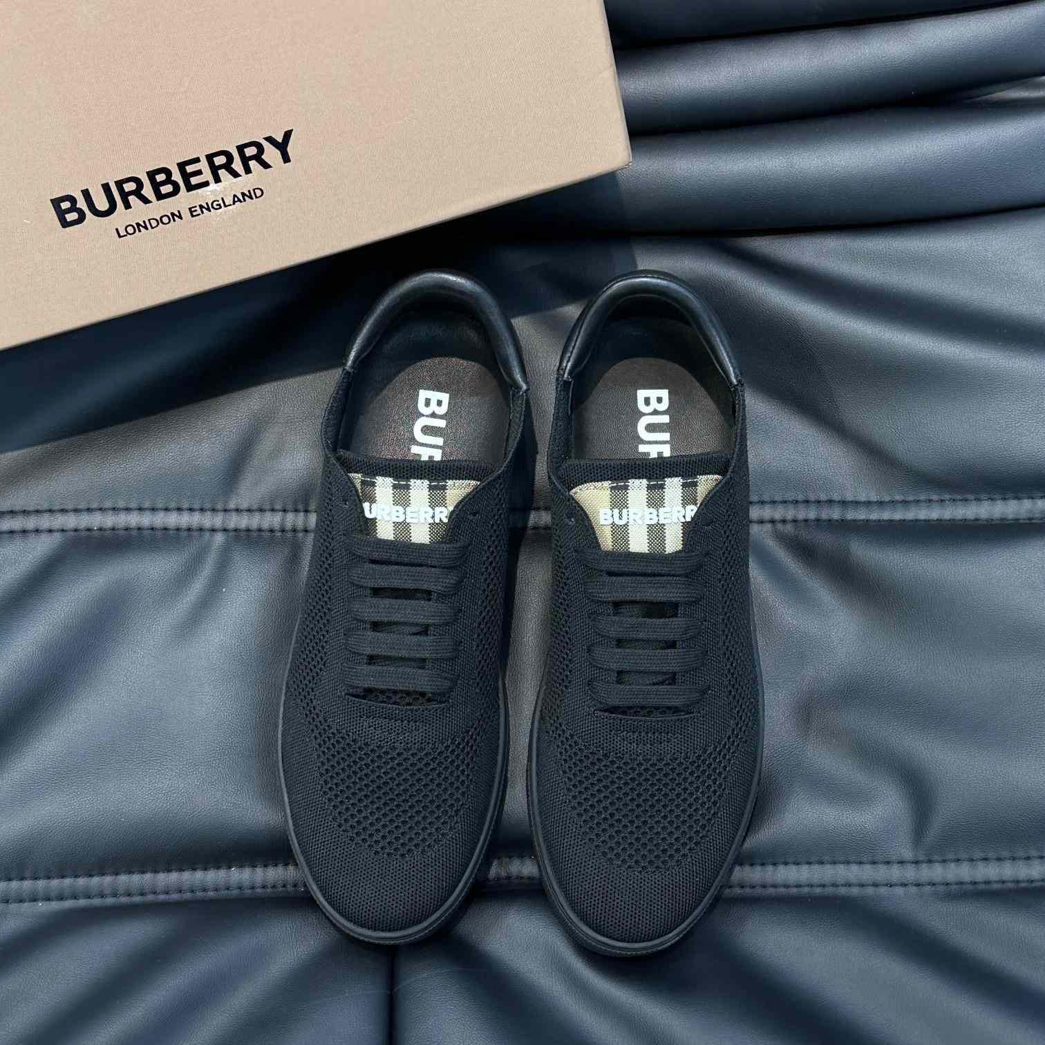 Burberry Nylon, Leather And Cotton Sneakers - PerfectKickZ