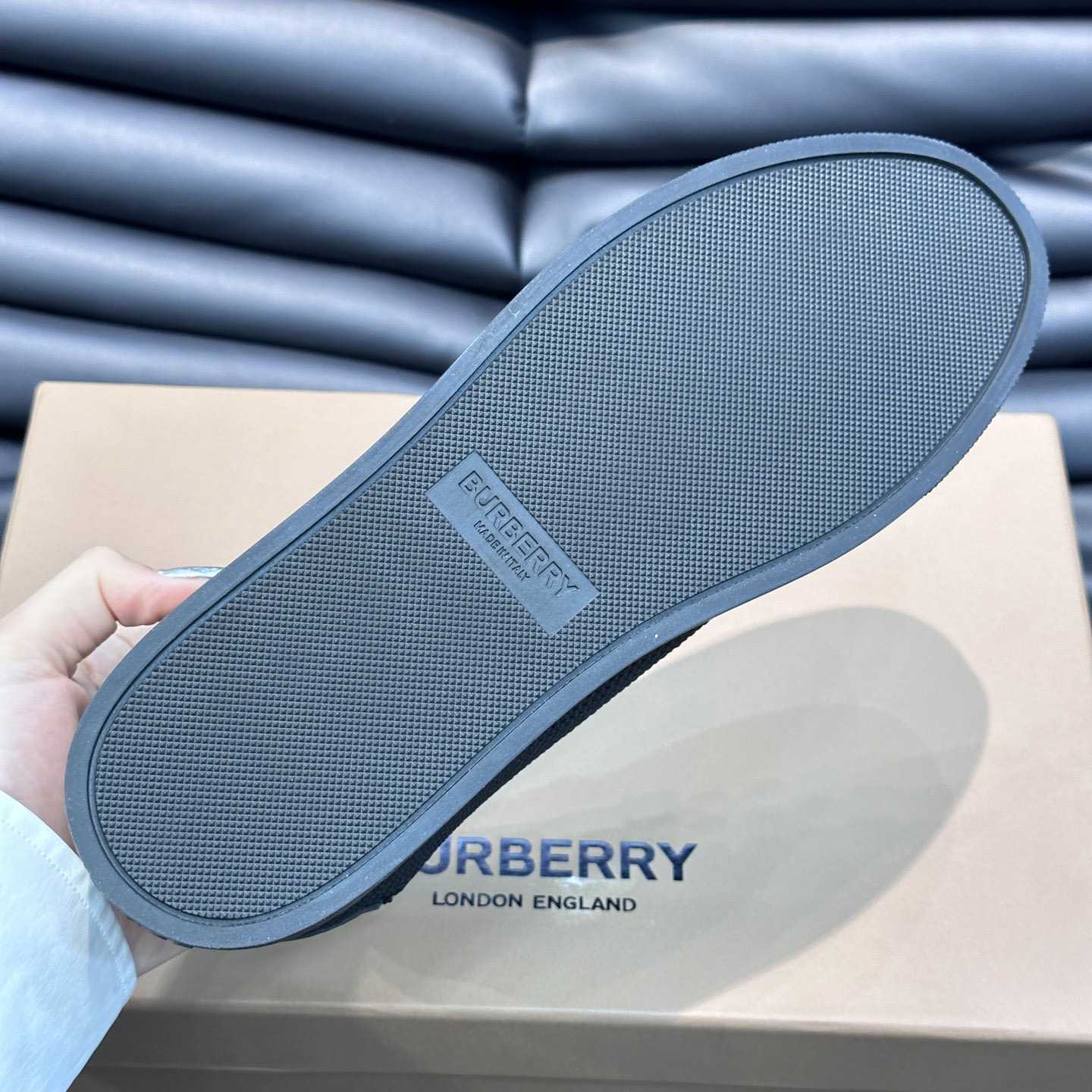 Burberry Nylon, Leather And Cotton Sneakers - PerfectKickZ