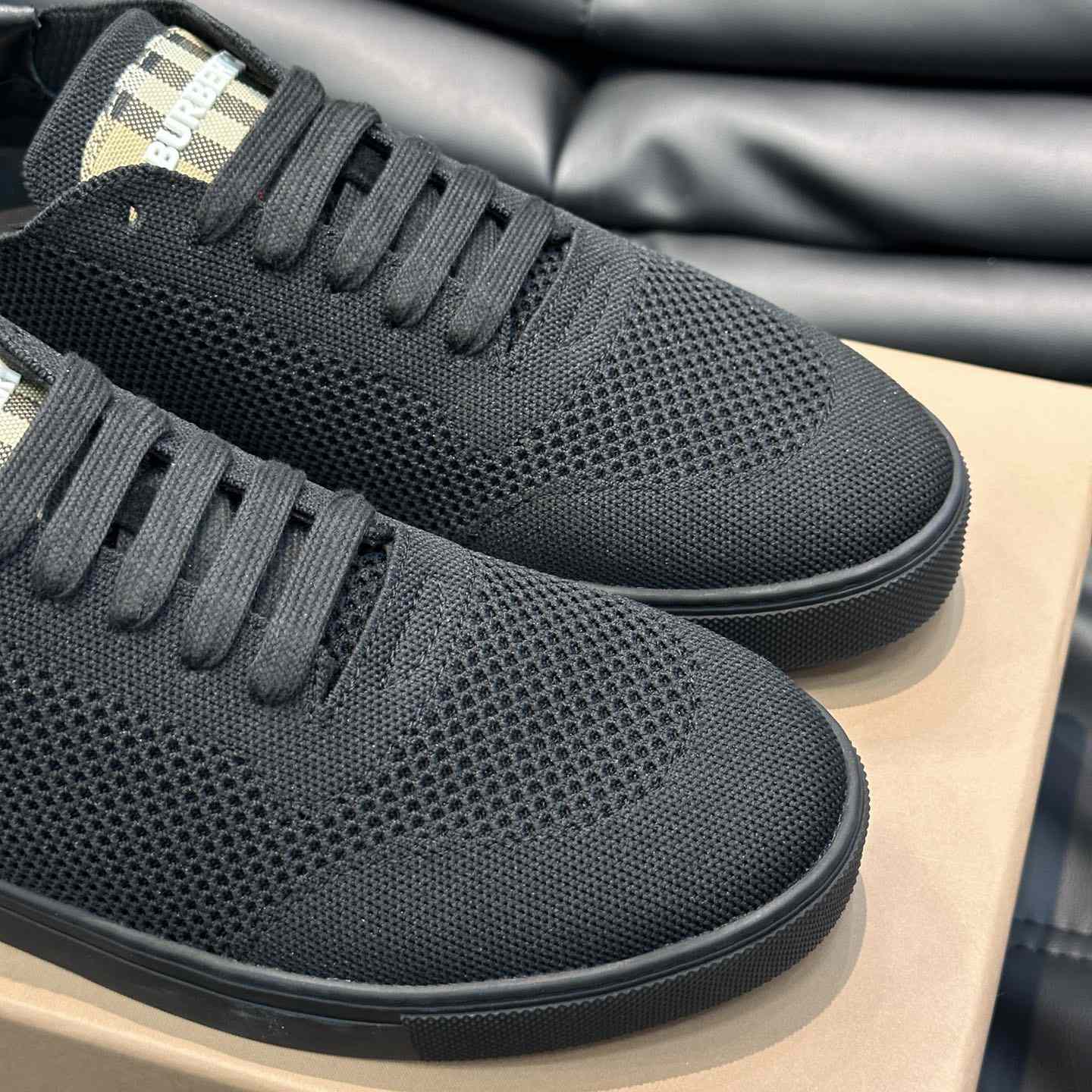 Burberry Nylon, Leather And Cotton Sneakers - PerfectKickZ