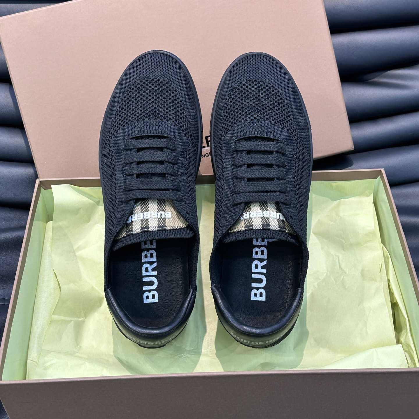 Burberry Nylon, Leather And Cotton Sneakers - PerfectKickZ