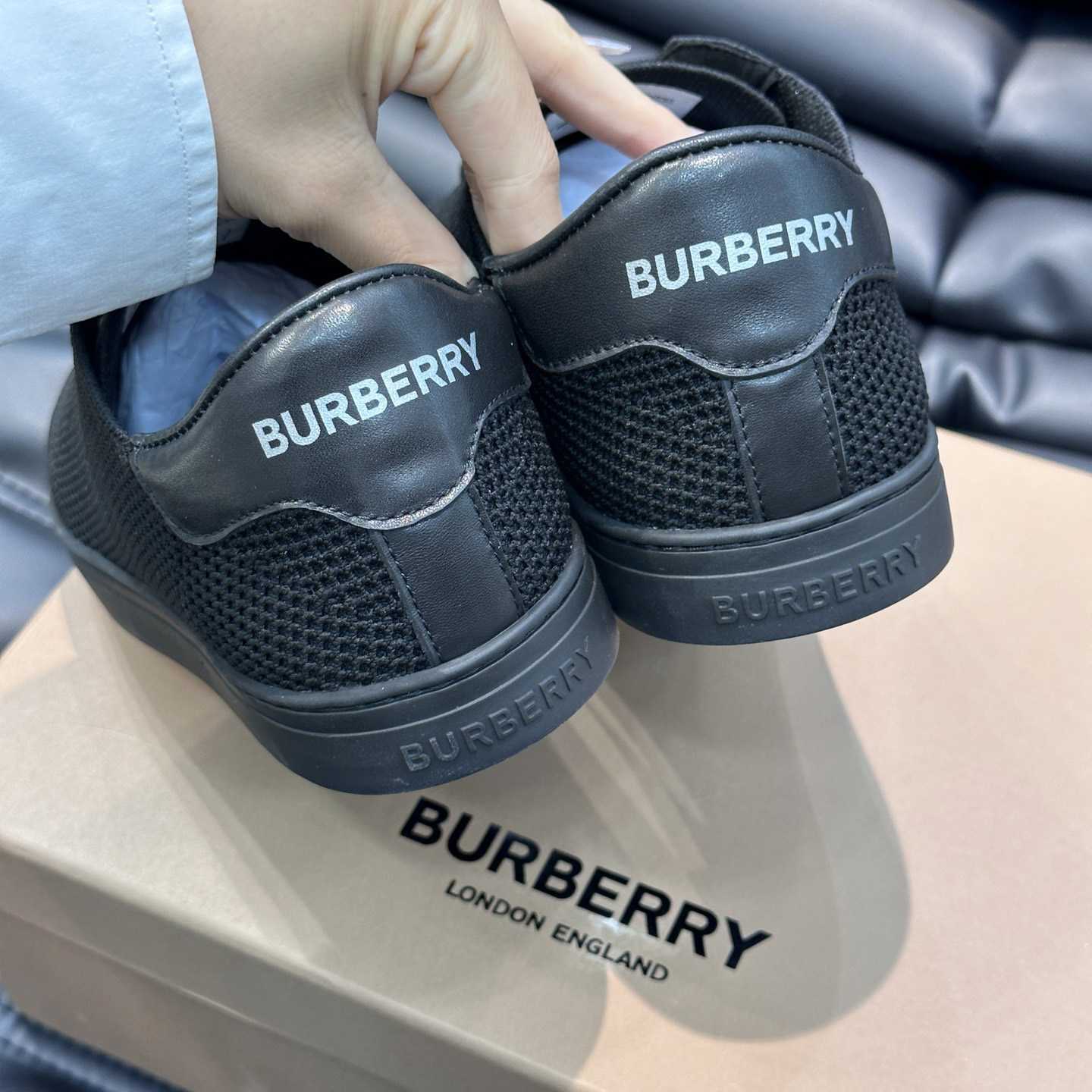 Burberry Nylon, Leather And Cotton Sneakers - PerfectKickZ