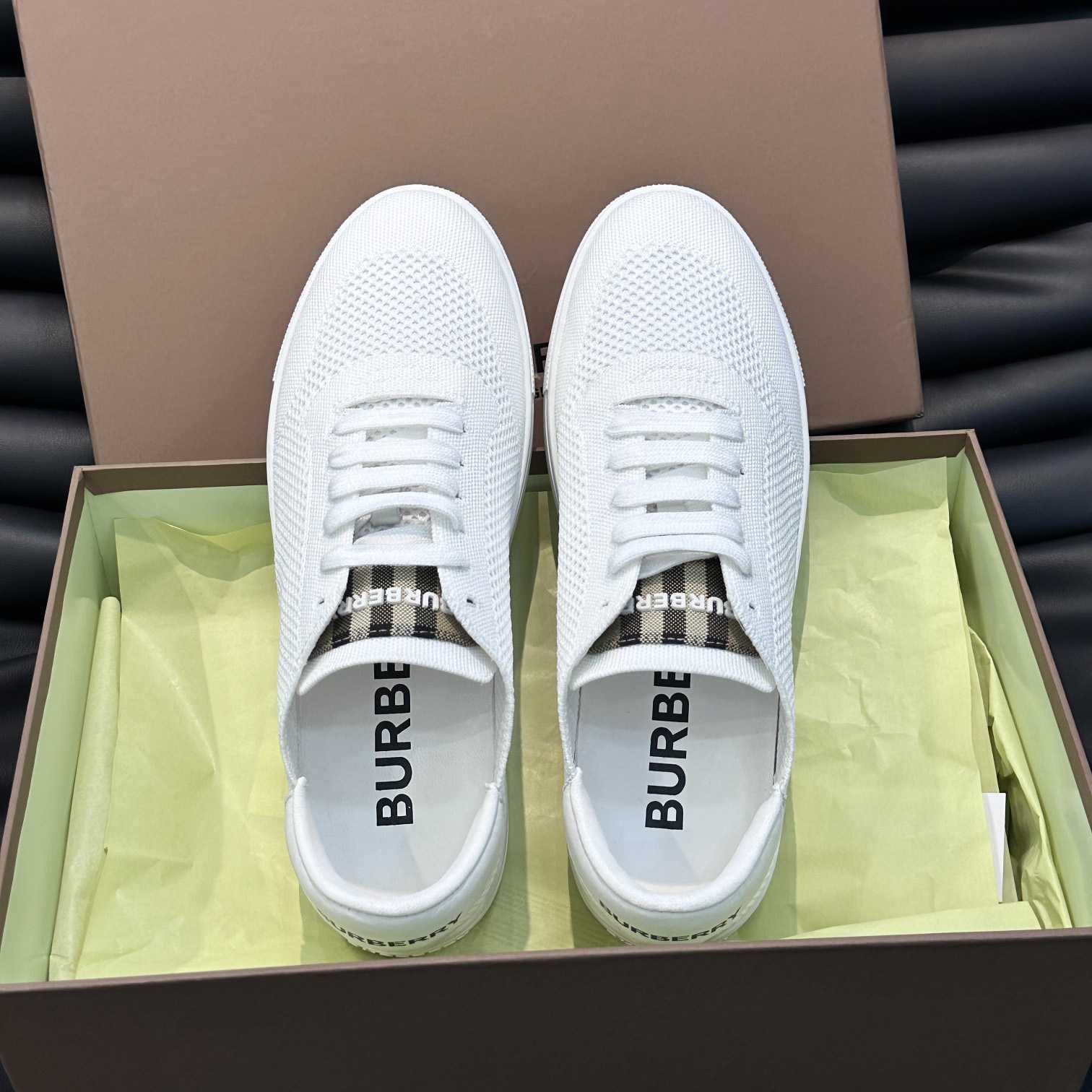 Burberry Nylon, Leather And Cotton Sneakers - PerfectKickZ