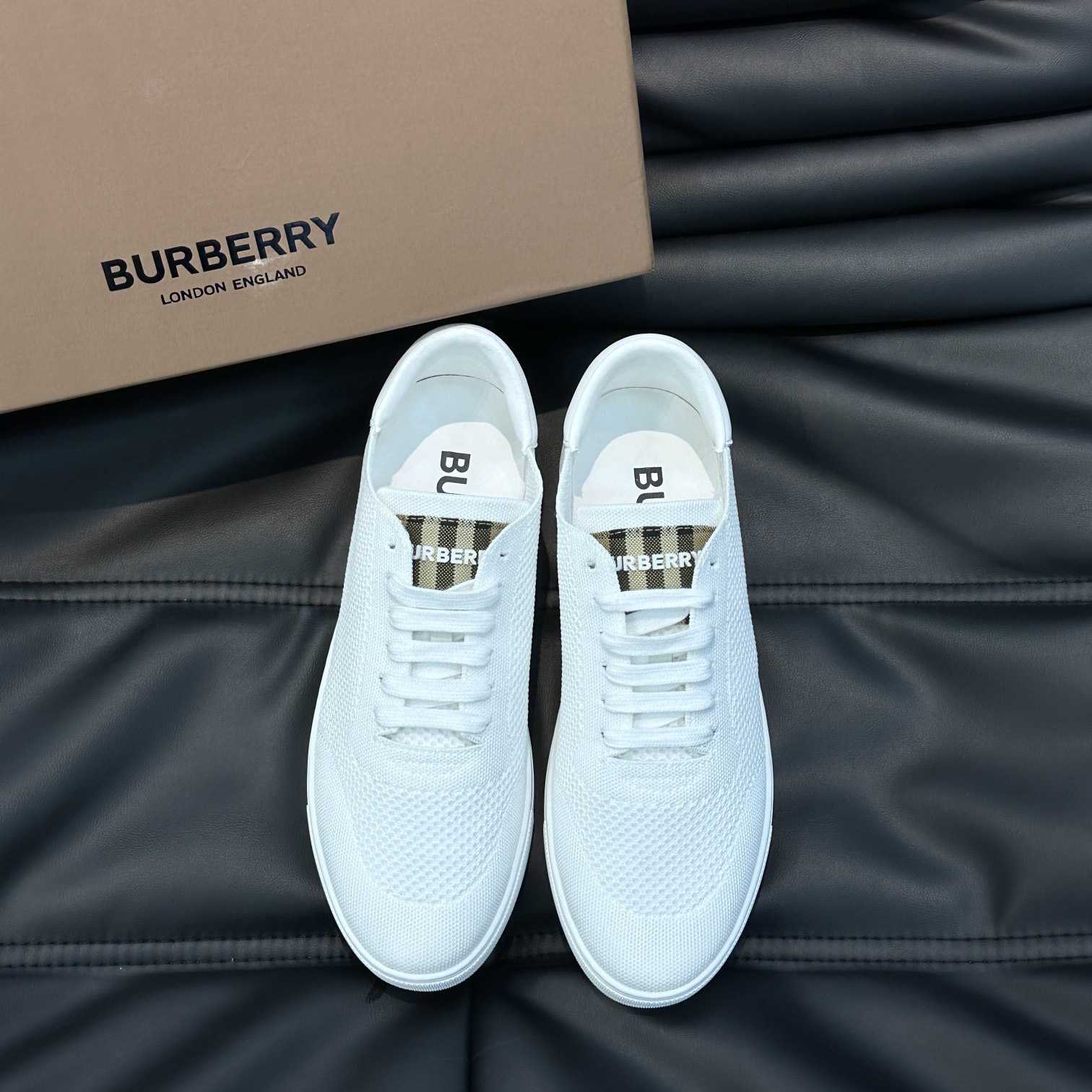Burberry Nylon, Leather And Cotton Sneakers - PerfectKickZ