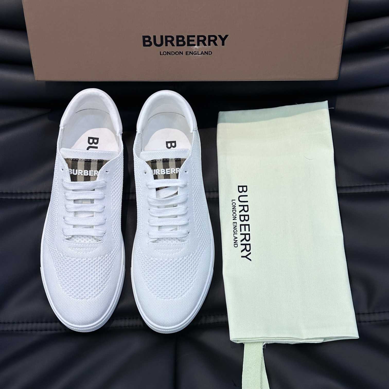 Burberry Nylon, Leather And Cotton Sneakers - PerfectKickZ