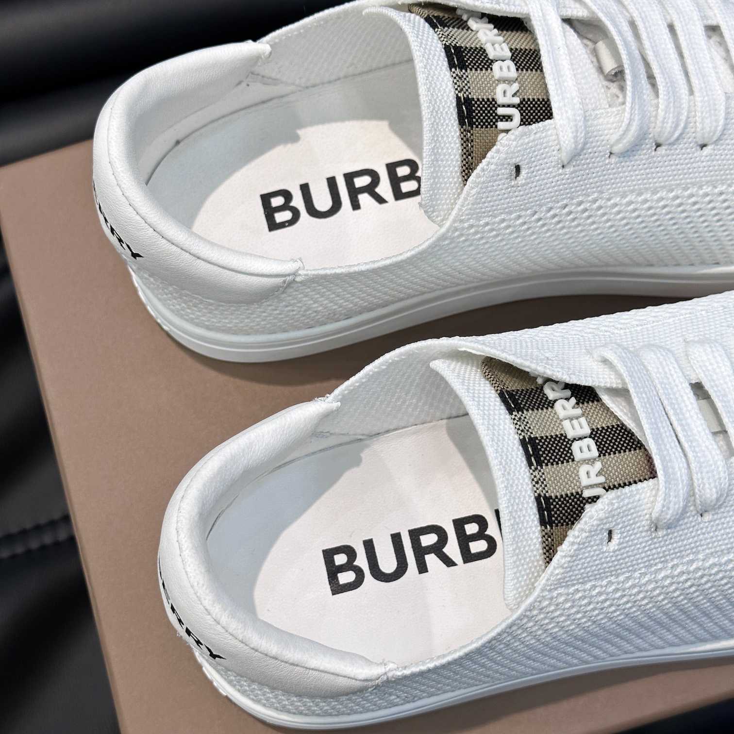 Burberry Nylon, Leather And Cotton Sneakers - PerfectKickZ