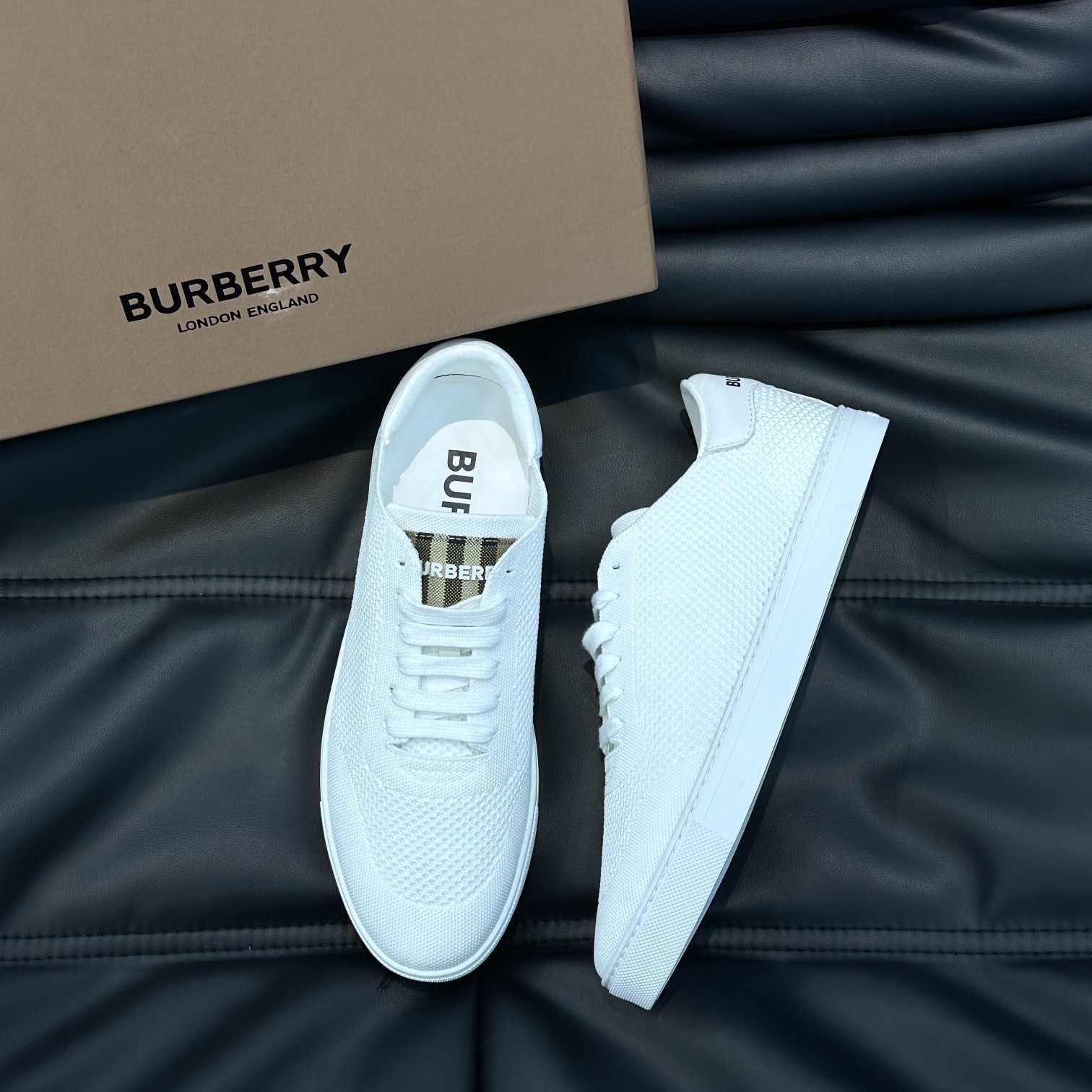 Burberry Nylon, Leather And Cotton Sneakers - PerfectKickZ