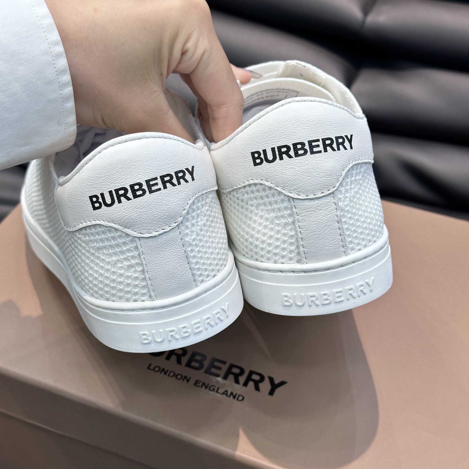 Burberry Nylon, Leather And Cotton Sneakers - PerfectKickZ
