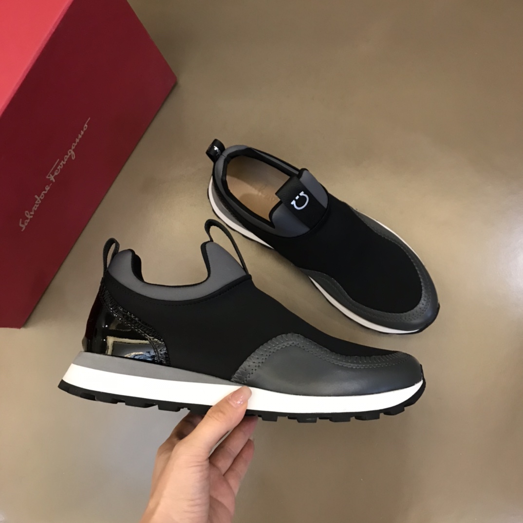 Ferragamo Men's Columbia Slip-on Sneakers - PerfectKickZ