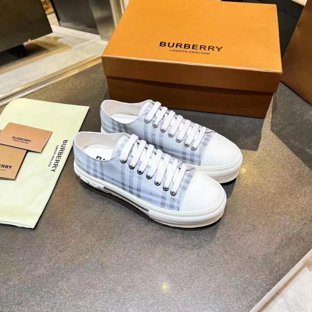 Burberry Check Cotton Sneakers - PerfectKickZ