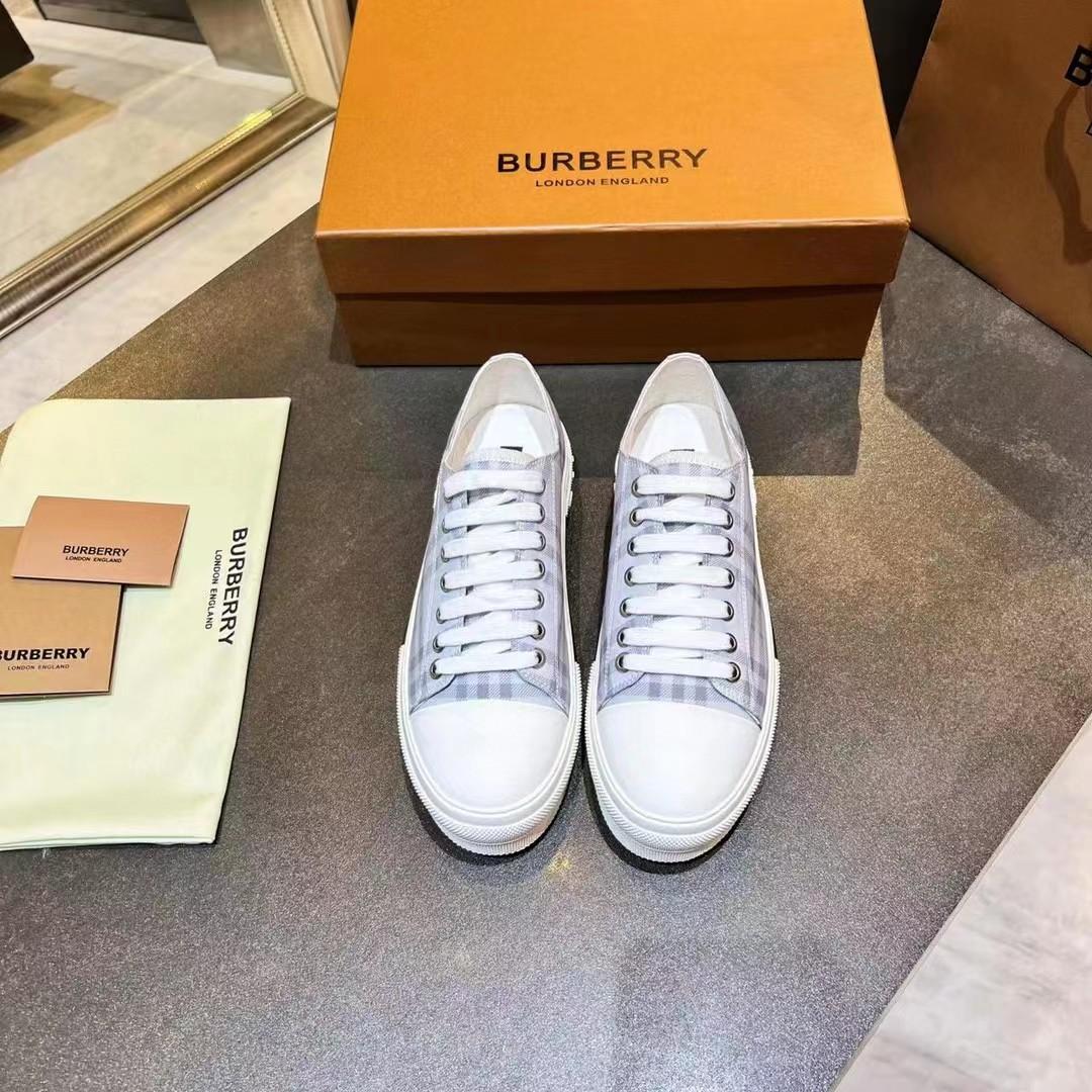 Burberry Check Cotton Sneakers - PerfectKickZ