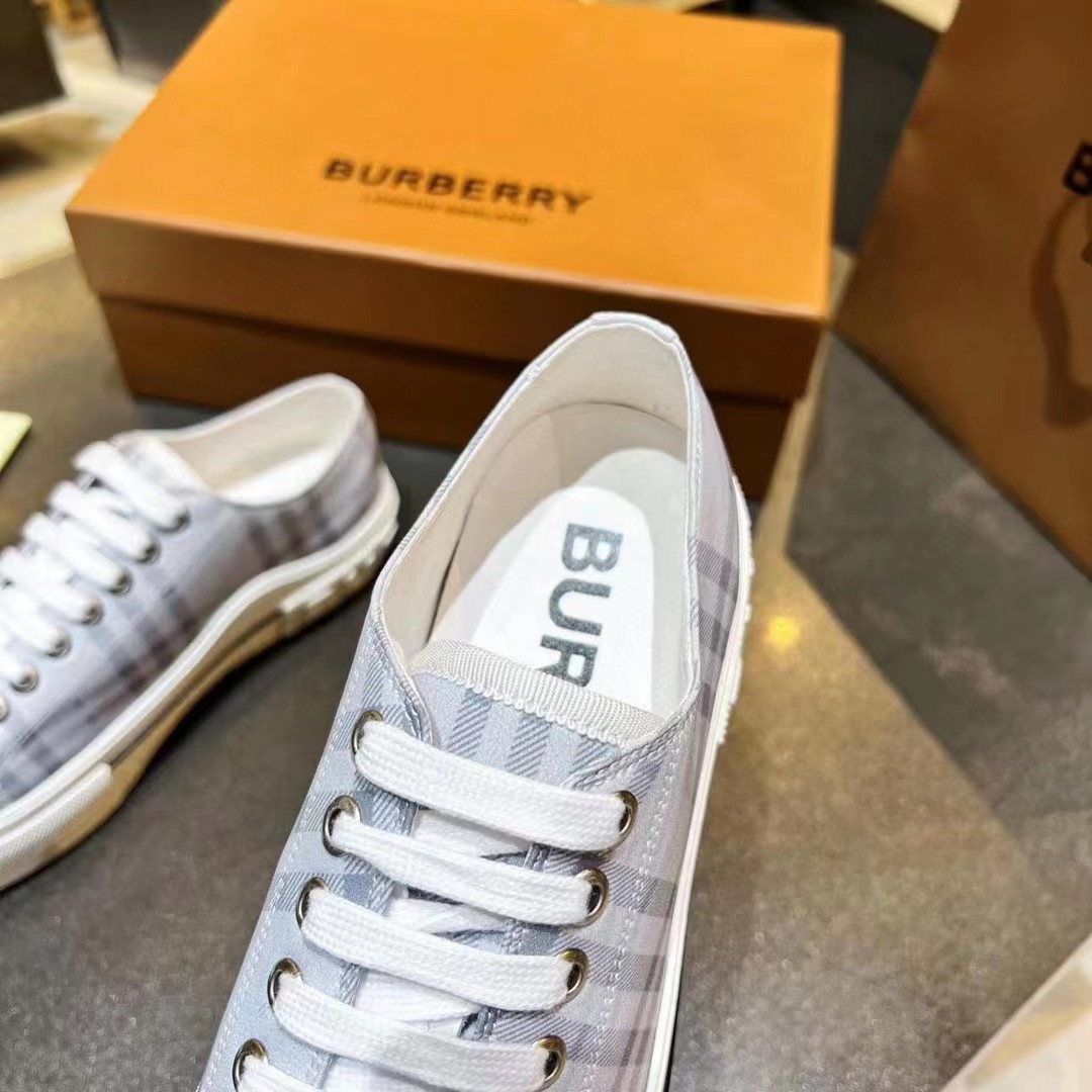 Burberry Check Cotton Sneakers - PerfectKickZ