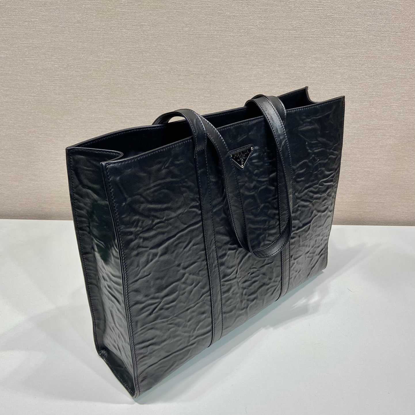 Prada Large Antique Nappa Leather Tote - PerfectKickZ