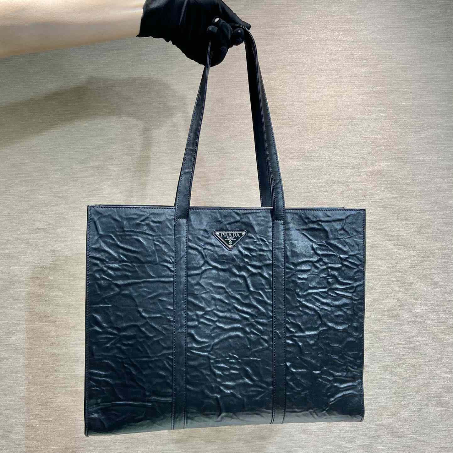 Prada Large Antique Nappa Leather Tote - PerfectKickZ
