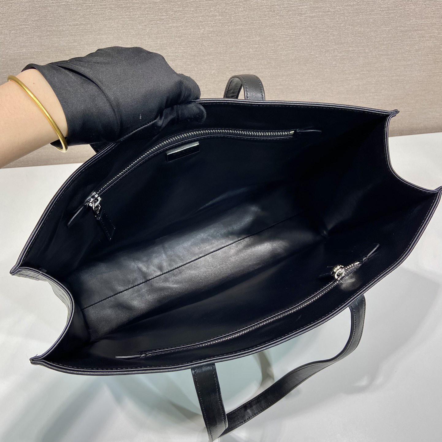 Prada Large Antique Nappa Leather Tote - PerfectKickZ