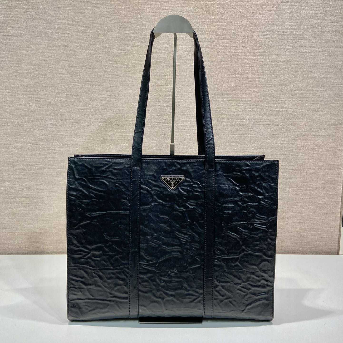 Prada Large Antique Nappa Leather Tote - PerfectKickZ