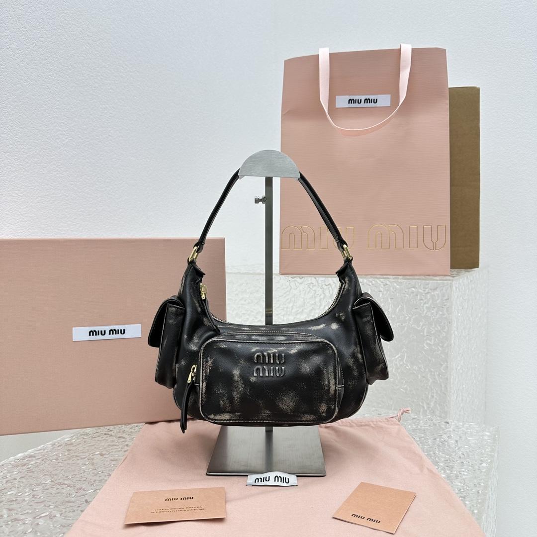 Miu Miu Nappa Leather Hobo Bag - PerfectKickZ