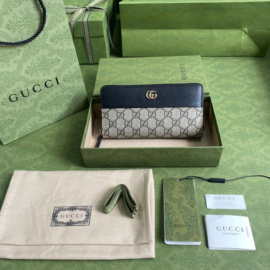 Gucci GG Marmont Zip Around Wallet(19-10-3.5cm)    - 