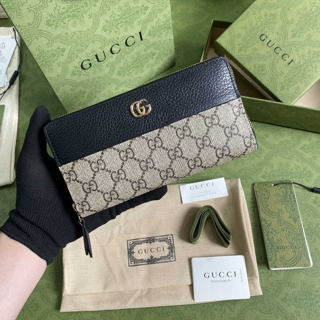 Gucci GG Marmont Zip Around Wallet(19-10-3.5cm)    - PerfectKickZ