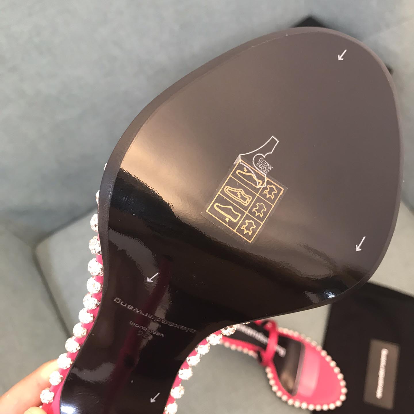 Alexander Wang Pink Satin Nova Crystal Sandals - PerfectKickZ