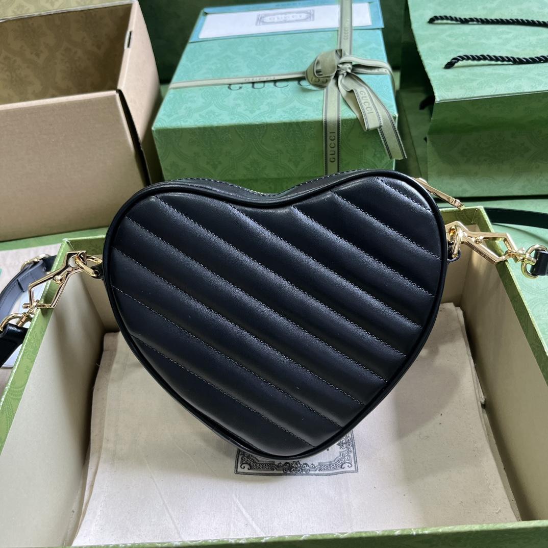 Gucci Interlocking G Mini Heart Shoulder Bag - PerfectKickZ