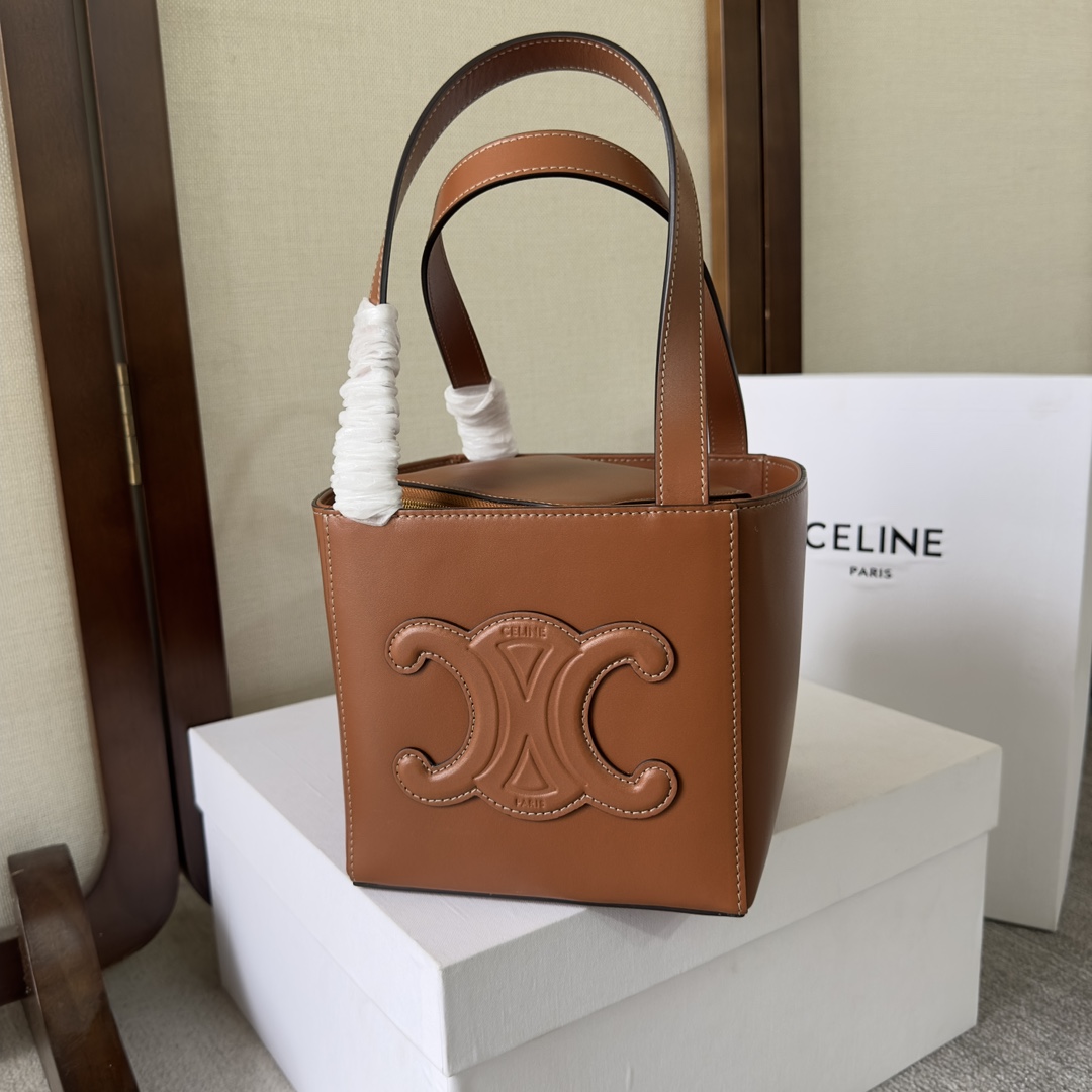 Celine Cube Bag Cuir Triomphe In Shiny Calfskin (15-15-15cm) - PerfectKickZ