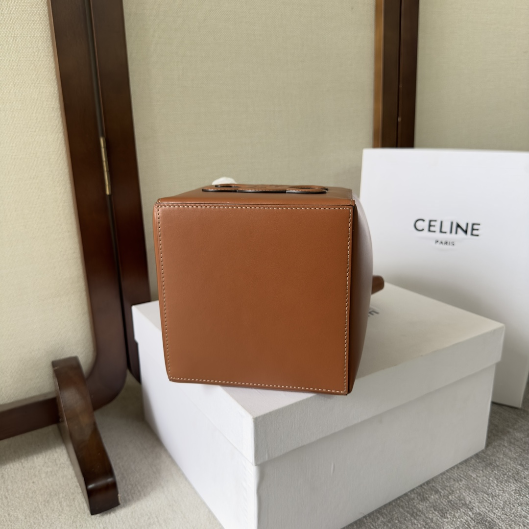 Celine Cube Bag Cuir Triomphe In Shiny Calfskin (15-15-15cm) - PerfectKickZ