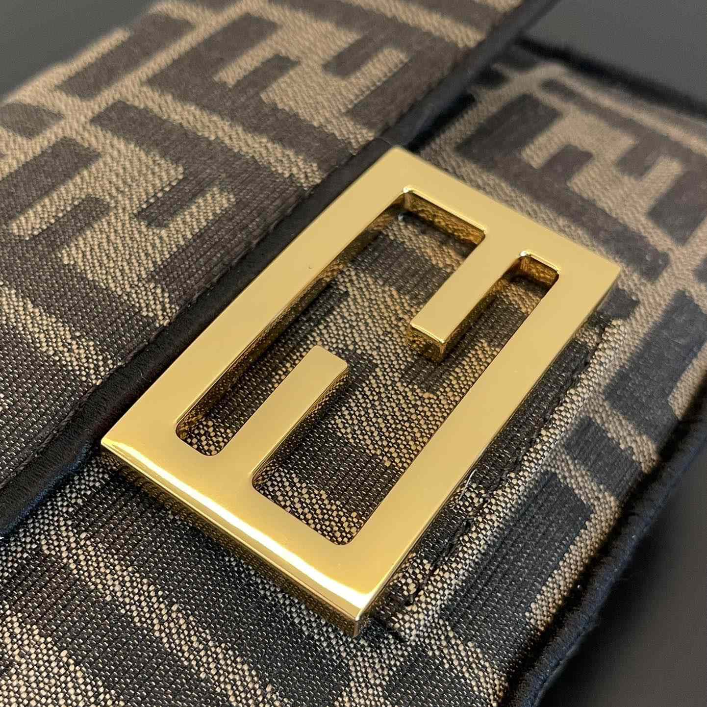 Fendi Baguette Mini Jacquard FF Fabric Bag - PerfectKickZ