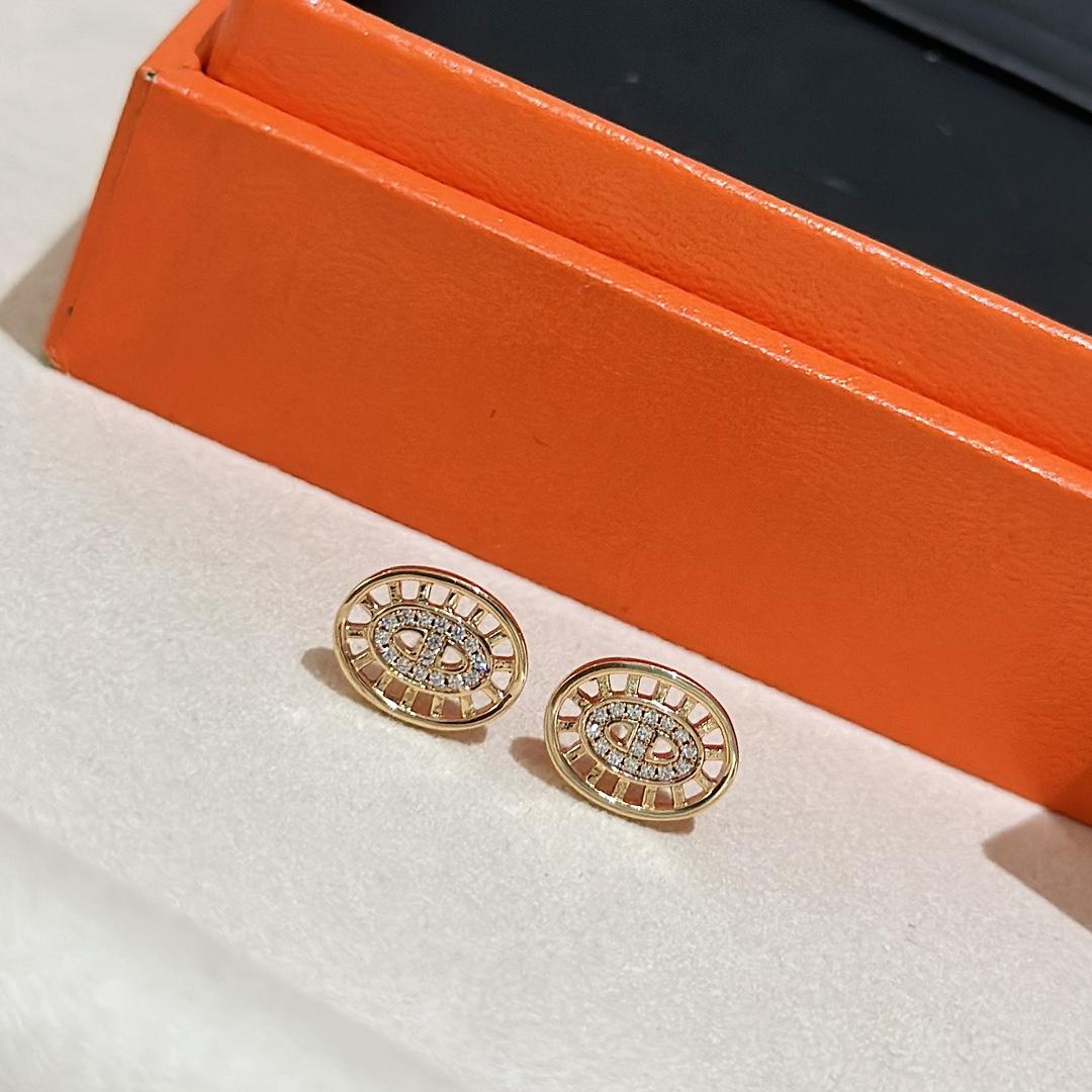 Hermes Chaine D'ancre Divine Stud Earrings - PerfectKickZ
